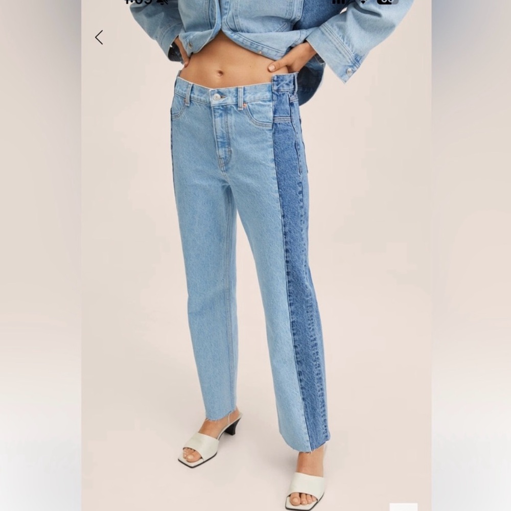 MNG Two-Tone Blue Women's Jeans